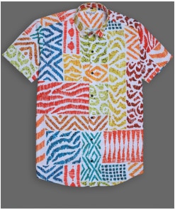 Men's Colorful Party Wear Shirt with Abstract Prints