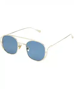 Unisex Adult Blue Round Frame Sunglasses