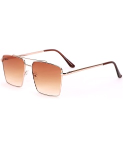 Premium Glass Lens Flat Metal Sunglasses for Men and Women