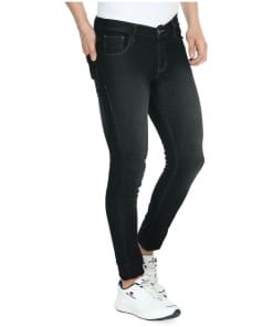 Black Men's Mid Rise Skinny Fit Denim Jeans