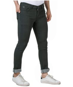 Olive Men's Mid Rise Regular Fit Denim Jeans