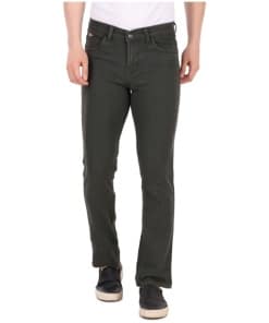 Green Men's High Rise Bootcut Stretchable Denim Jeans with Straight Fit