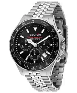 Stylish Men's Watch with Black Chronograph Date Dial