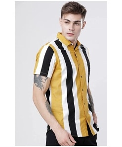 Trendy Lycra Blend Men's Half Sleeves Casual Shirt
