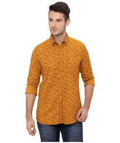 Men's Regular Fit Brown Shirt