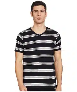 Men's Regular Fit T-Shirt with Ribbed Neckline