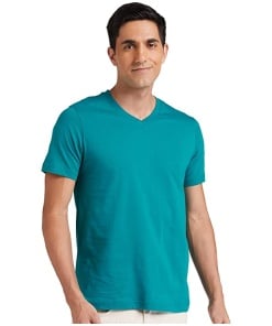 V-neck Breathable Cotton Regular Fit T-Shirt for Men