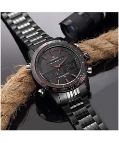 Black Dial Analog-Digital Men's Timepiece by LexXiv