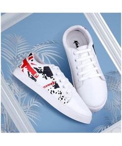 Comfortable Women's Casual Shoes with Stretchy Air Mix Rubber