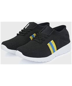 Men's Running Shoes with Leather Lace-Up Design