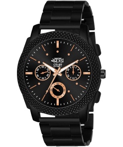 Urban Chic Stylish Analog Watch for Men with All Black Stainless Steel