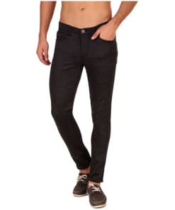 Dark Grey Men's Mid Rise Slim Fit Stretchable Denim Jeans