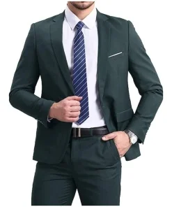One-Click Single-Breasted Men's Blazer
