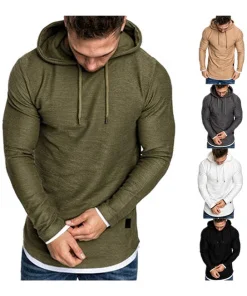 Latest Fashion in Men's Hooded Sweater T-Shirt for Cold Seasons