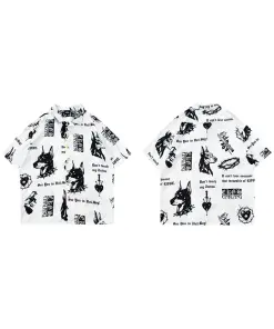 Short Sleeve Hawaiian Shirt Tailored for Him