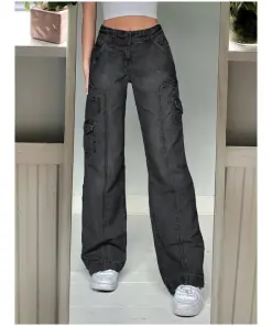 Relaxed Fit Harajuku Pockets Jeans