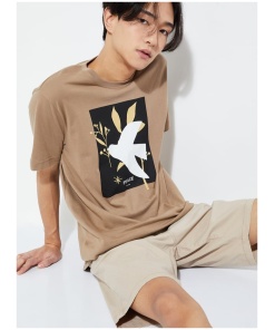 Men Slim Fit Graphic Printed T-shirt