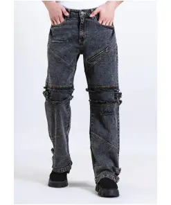 Grey Wide Leg Men's Ultra Fashion Jeans