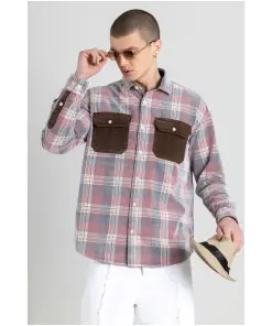 Colour Regular Fit Corduroy Men's Check Shirt