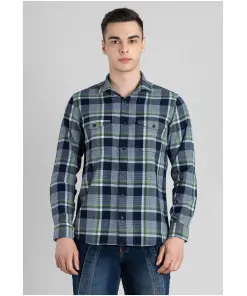 Multi Colour Slim Fit Men's Cotton Check Shirt