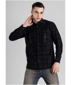 Multi Colour Regular Fit Corduroy Check Shirt