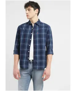 Checkered Slim Fit Shirt For Men's