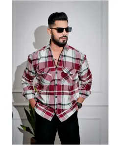 Wine Winter Checkered Shirt