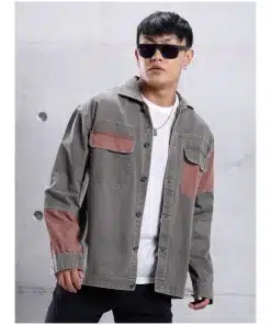 Grey Cut and Sew Shirt for Men