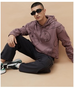 Mens SmileyWorld Printed Hoodie Comfortable Everyday Wear