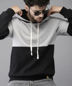 Casual Pullover Hoodie with Ribbed Hem for Everyday Outfits