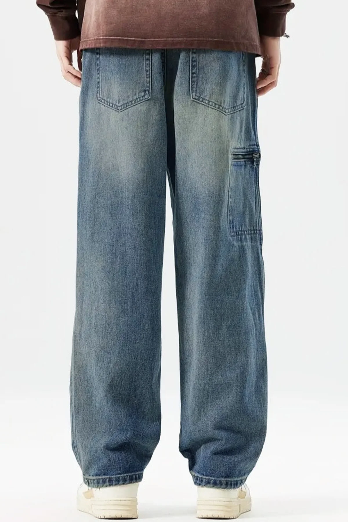 Casual Take It Easy Blue Baggy Jeans