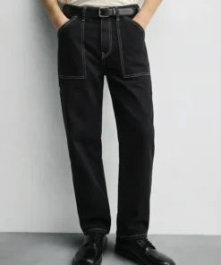Men’s Black Straight Fit Denim Jeans