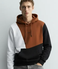 Men Multi Hooded Pullover Sweatshirt with Relaxed Fit for Lounge and Street Style