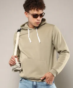 Modern Pullover Hoodie with Contrast Drawstring Design