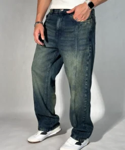 Blue Tinted Super Baggy Fit Jeans