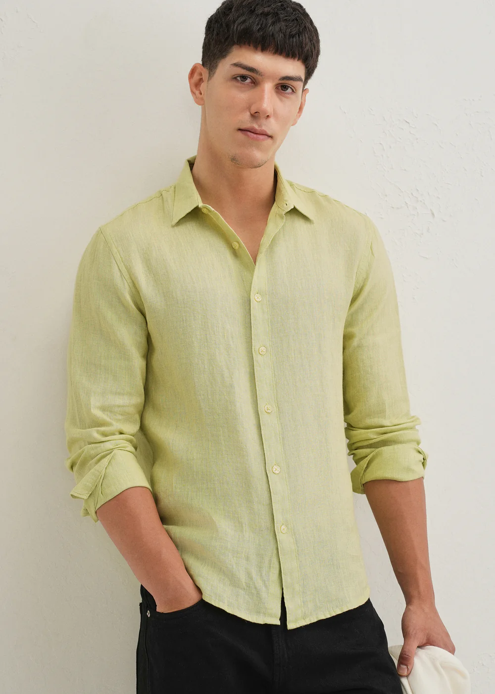 LimeGreenPureLinenShirt_6