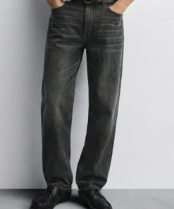 Casual Grey Relaxed Fit Jeans for Men