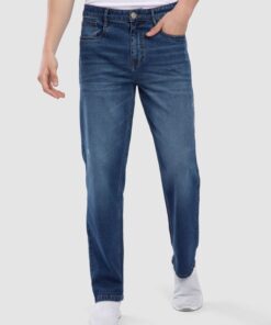 Men’s Fade Blue Whisker Regular Fit Jeans
