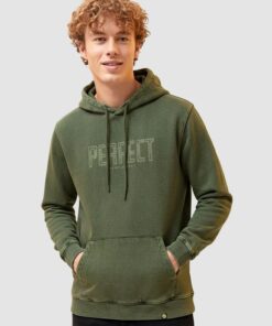 Olive Perfect Acid Wash Hoodie Made with High-Quality Cotton for Comfort and Style