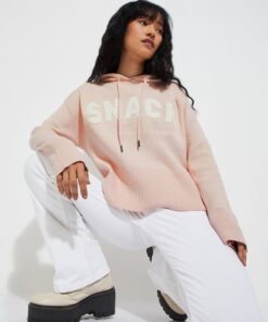 Women Printed Hooded Sweatshirt