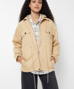 Trendy Solid Hooded Outerwear for Ladies