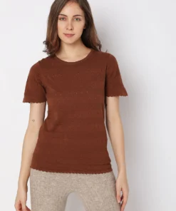 Women’s Brown Cotton Everyday T-Shirt