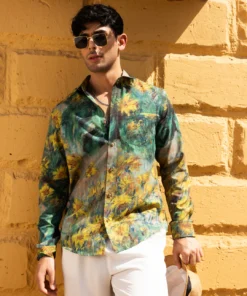 Premium Brushstroke Canvas Multicolor Shirt for Men