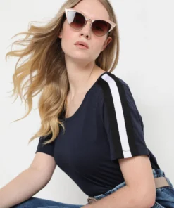 Women’s Blue Relaxed Fit Cotton T-Shirt