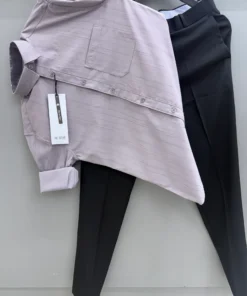 Office & Party Wear Twill Lycra Shirt with Black Trouser