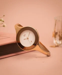 Elegant Girls Quartz Analog White Dial Watch with Metal Strap for All Occasions