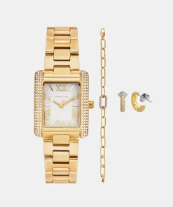 Stylish Women’s Analog Quartz Watch White Face Stainless Steel Strap