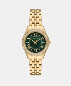 Women’s Designer Quartz Watch Green Dial Stainless Steel Bracelet