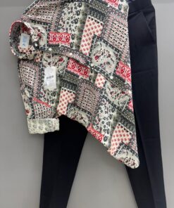 Designer Rayon Green Printed Shirt Paired With Black Pant