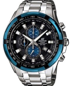 Luxury Casio Edifice Men Round Black Watch with Sporty Appeal